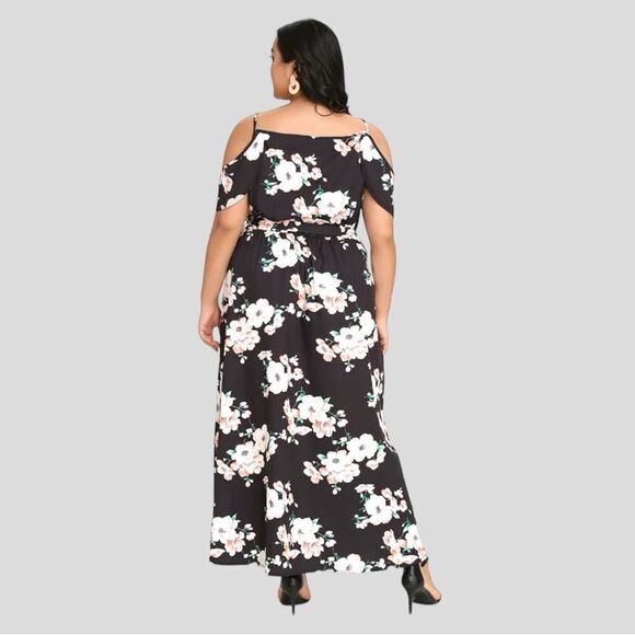 Bloom super nice maxi dress with cold shoulder design! New - Picture 3 of 10